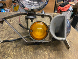 Vtg OEM Spotlight Passing Lamp Assy Clear hooter horns Shovelhead Panhead FLH!