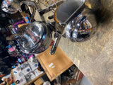 Vtg OEM Spotlight Passing Lamp Assy Clear hooter horns Shovelhead Panhead FLH!