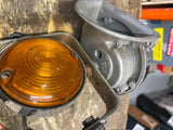 Vtg OEM Spotlight Passing Lamp Assy Clear hooter horns Shovelhead Panhead FLH!