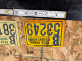 Vtg Hunting license Game commission PA Deer Resident Hunter 1955-1959 Lot!