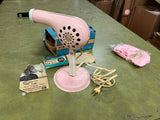 Vintage 1950s Made In USA Manning Bowman Atomic Pink Hair Dryer Stand Adjustable