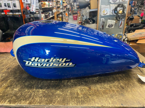 4.5 Gallon Harley Sportster Custom 883c 1200c Blue White 2007^ OEM Factory Large