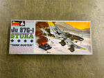 Vintage 1968 Monogram JU-87G1 Stuka PA 207 1/4" Scale Model Kit Plastic