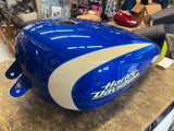 4.5 Gallon Harley Sportster Custom 883c 1200c Blue White 2007^ OEM Factory Large