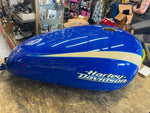 4.5 Gallon Harley Sportster Custom 883c 1200c Blue White 2007^ OEM Factory Large
