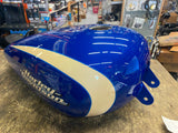 4.5 Gallon Harley Sportster Custom 883c 1200c Blue White 2007^ OEM Factory Large