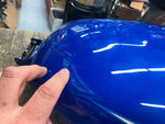 4.5 Gallon Harley Sportster Custom 883c 1200c Blue White 2007^ OEM Factory Large