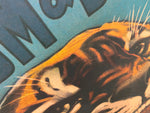 Vtg BARNUM BAILEY Circus CarnivalTiger Poster Greatest Show Earth Framed  41x31