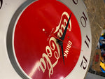 Vtg 1950s Coca Cola Drink Coke Soda Pop 18" Advertising Wall Clock Sign 1950's!