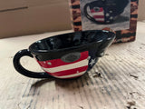Vintage Harley Davidson By Vandor Stars N' Stripes Helmet Latte Mug In Box