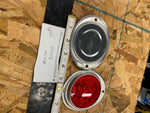 2 Vtg PM-472 SAE-a-62 Reflectors Aluminum Semi Truck Trailer Auto Universal Pair