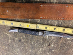 Colonial Fixed Blade Knife Hunting Fighting Prov USA Sheath Vtg Black Bone 4" Bl