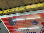 NOS IC Light Berry Tin sign Embossed Iron city Beer Pgh Pa Advertising Brewerian