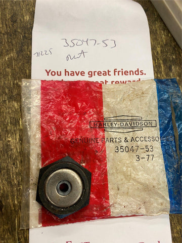 35047-53 NOS HARLEY TRANSMISSION MAIN SHAFT NUT IRONHEAD SPORTSTER K MODEL 54-70