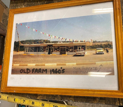 Vtg Picture Mick Roberts 1955 Chevy Tri Five Diner 1960's Farm Framed Orig!