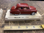Vtg Solido DIE CAST-Chevrolet Sedan 1950 Display Stand Toy Car Collectible NICE!