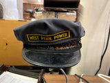 VTG 1960s Made In USA Hart Uniforms West Penn Power Workers Visor Cap sz 6 7/8