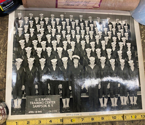 Vtg Picture Co. 279 US Navy Recruits Training Sampson NY "NAMES" ORIG WW2 WW11!