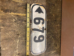 Vtg Ceramic Sign State Road Rt 679 Virginia Street Sign Antique 1930's Oil Gas