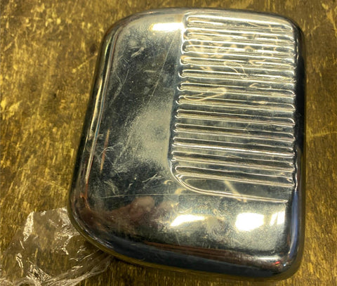 Chrome Finned Panhead Style Coil Cover Shovelhead Chopper softail Custom Vtg Loo