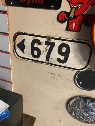 Vtg Ceramic Sign State Road Rt 679 Virginia Street Sign Antique 1930's Oil Gas