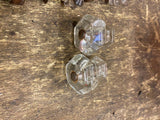 Vtg Flower Glass Brass Drawer Pulls Handles Cabinet Knobs Lot Victorian 1900's