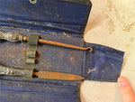 VTG Antique Victorian Silver Plated Ladies Manicure Nail Portable Kit Leather