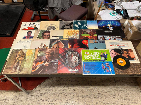 VTG Lot of 22 1950s-70s Vinyl Rock and Roll Records Various Assorted Bands