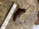 Vtg KT Japan Wind Up Celluloid Dog Toy Pulling Tin Shoe 60's