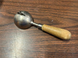 VTG Antique Early 1900s Ice Cream Scooper Wood Handled Primitive Kitchen