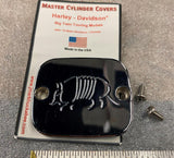 Billet Chrome Armadillo Front Brake Master cylinder Cover Harley Softail Chopper