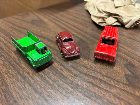 vintage 1950s-60s Made In USA Lot Of 3 Tootsietoy Cars Shuttle Truck