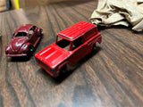 vintage 1950s-60s Made In USA Lot Of 3 Tootsietoy Cars Shuttle Truck