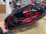 Custom Paint Sportster Gas Tank 2007^ 883 1200 Iron candy red skulls Airbrush!