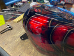Custom Paint Sportster Gas Tank 2007^ 883 1200 Iron candy red skulls Airbrush!