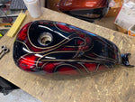 Custom Paint Sportster Gas Tank 2007^ 883 1200 Iron candy red skulls Airbrush!