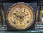 VTG Antique Seth Thomas Mantle Clock Classical Pillar Faux Marble Untested