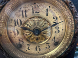 VTG Antique Seth Thomas Mantle Clock Classical Pillar Faux Marble Untested