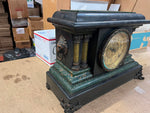 VTG Antique Seth Thomas Mantle Clock Classical Pillar Faux Marble Untested