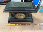 VTG Antique Seth Thomas Mantle Clock Classical Pillar Faux Marble Untested