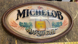 VTG Michelob Beer Bar Bubble Sign Oval 23 x 15 Mancave Bar TAvern Garage Draught