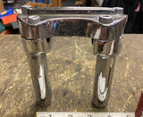 Chrome 4" Handlebar Risers top Clamp Harley Shovelhead Chopper Softail Sportster