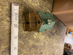 Cast Iron Antique Coin Bank Ac Williams Dutch House Green Roof 1910-1931 Penny
