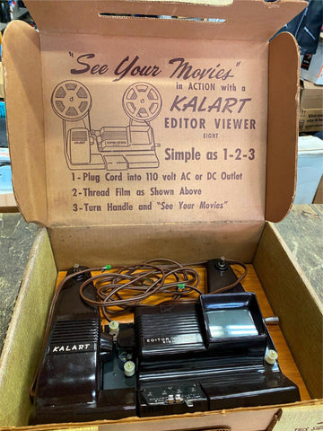 Vtg Kalart 8mm Film Movie Editor Viewer Eight Original Box 1960's 8mm Camera Vid