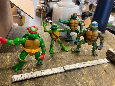 2004 mirage studios ninja mutant turtles Lot SEt Donatello Mikey Action Figures!