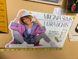 Vtg 1987 Tin sign Virginia Slims Tobacco 15x10 Model Cigarettes Store display!