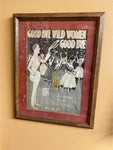 Vtg 1919 Goodbye Wild Women Good Bye Sold Advertising Picture Book Framed Antiqu