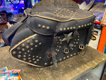 Vtg Buco Leather Saddlebags Knucklehead Panhead Flathead Mounts Orig Period Bags