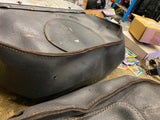 Vtg Buco Leather Saddlebags Knucklehead Panhead Flathead Mounts Orig Period Bags