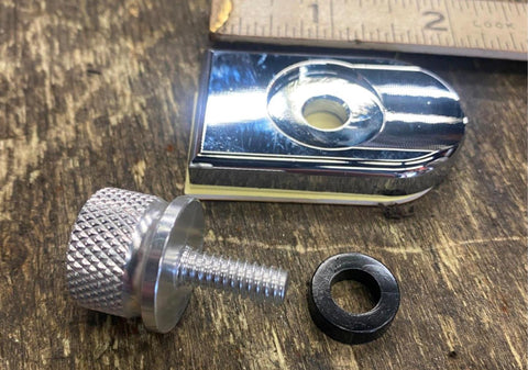 Chrome Seat Bolt kit Cover Harley Sportster Touring Softail dyna 1/4x20 Heritage